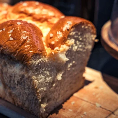 Sliced artisan brioche served at breakfast at Hôtel Villa Berlioz Lyon